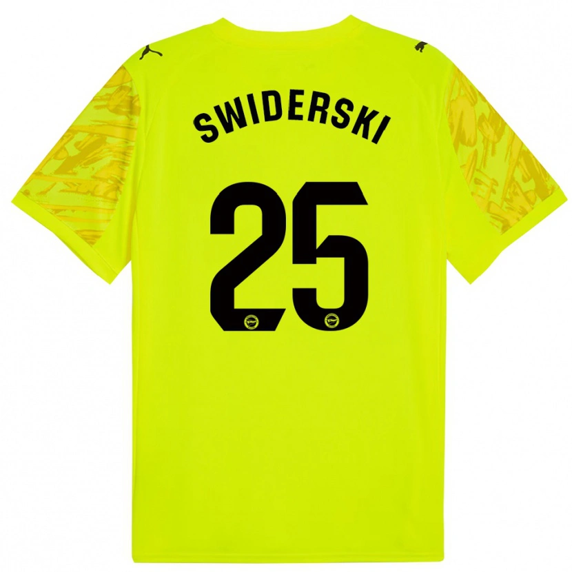 Danxen Damen Grégoire Swiderski #25 Trikot Gelb Schwarz Torwarttrikot 2025/26