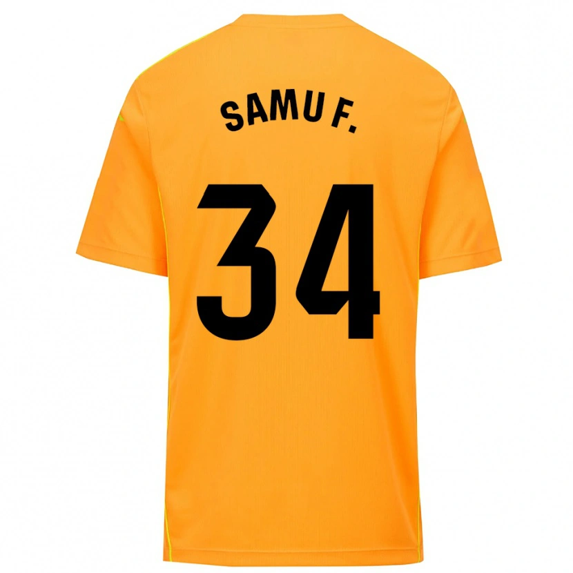 Danxen Damen Samu Fernández #34 Trikot Orange Schwarz Torwarttrikot 2025/26