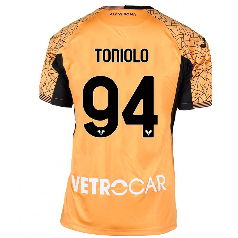 Danxen Damen Giacomo Toniolo #94 Trikot Orange Schwarz Weiß Torwarttrikot 2025/26