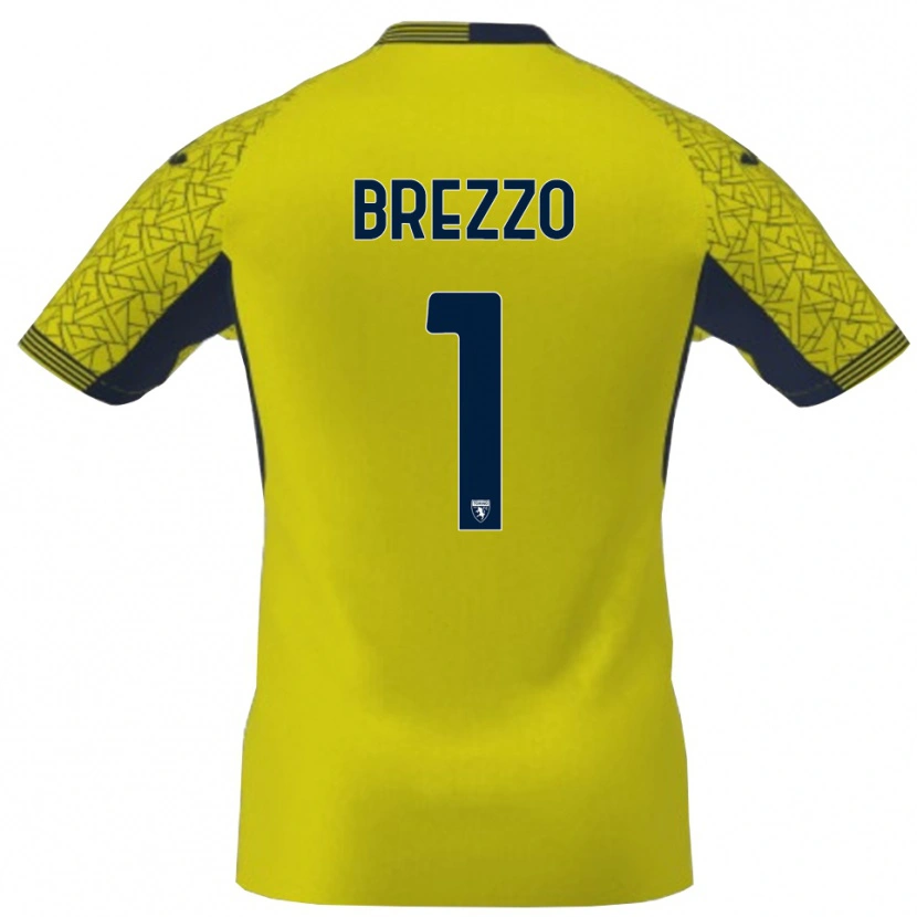 Danxen Damen Matteo Brezzo #1 Trikot Gelb Schwarz Torwarttrikot 2025/26