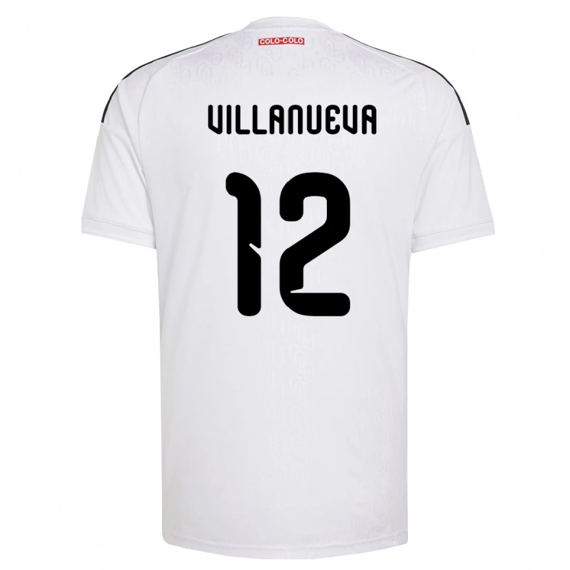 Danxen Kinder Eduardo Villanueva #12 Weiß Schwarz Heimtrikot Trikot 2026/27 T-Shirt