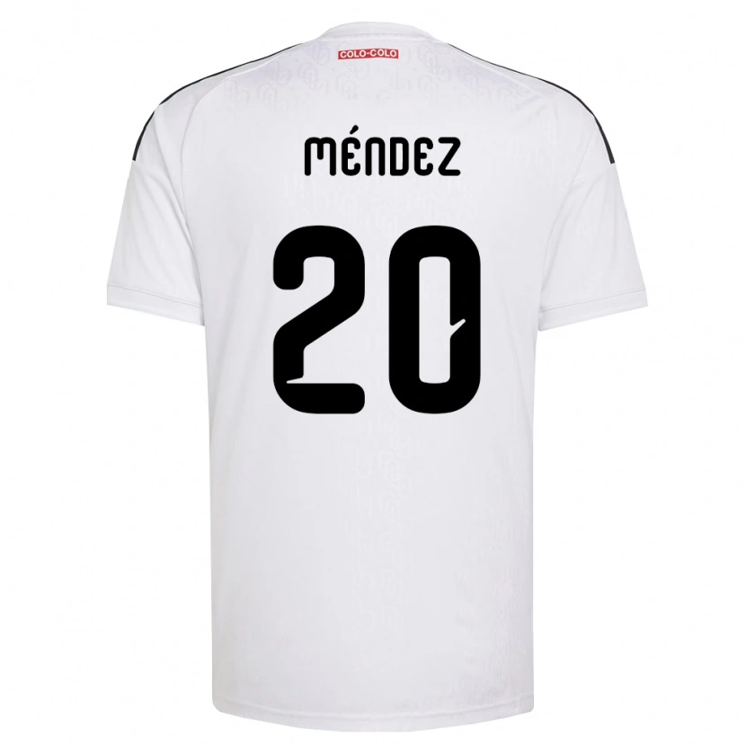 Danxen Kinder Javier Méndez #20 Weiß Schwarz Heimtrikot Trikot 2026/27 T-Shirt