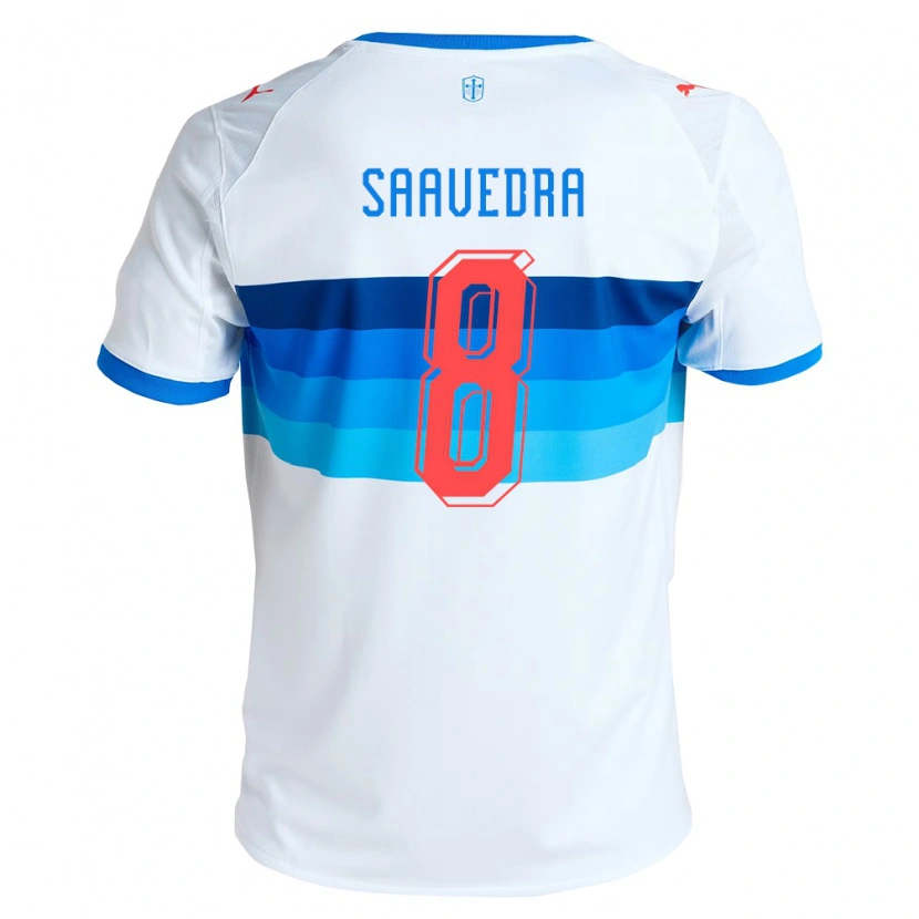 Danxen Kinder Ignacio Saavedra #8 Weiß Himmelblau Heimtrikot Trikot 2026/27 T-Shirt