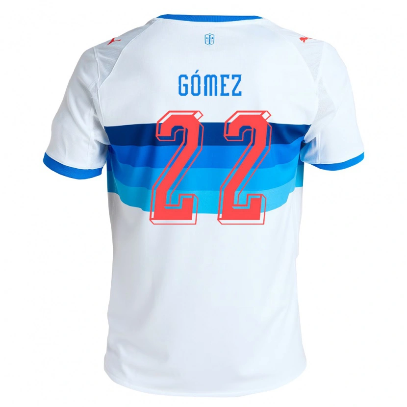 Danxen Kinder Martin Gómez #22 Weiß Himmelblau Heimtrikot Trikot 2026/27 T-Shirt