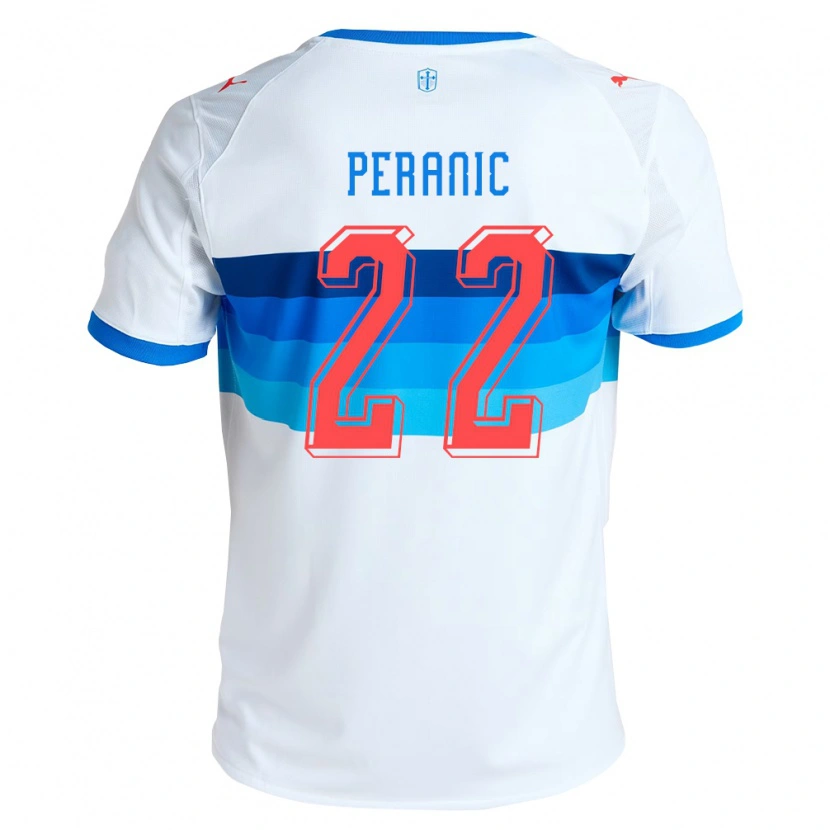 Danxen Kinder Nicolás Peranic #22 Weiß Himmelblau Heimtrikot Trikot 2026/27 T-Shirt