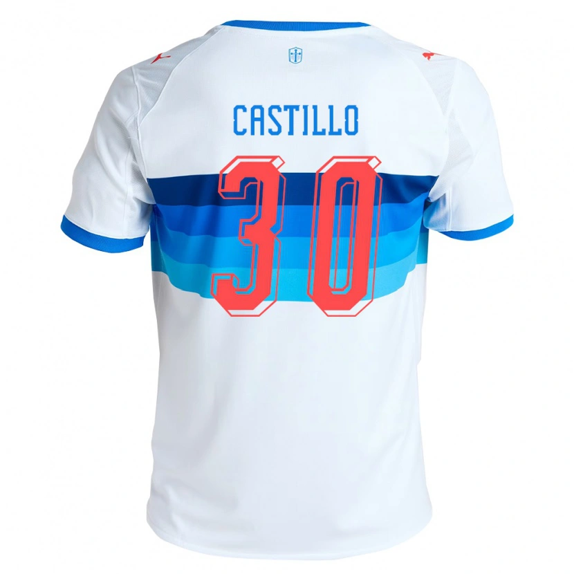 Danxen Kinder Nicolas Castillo #30 Weiß Himmelblau Heimtrikot Trikot 2026/27 T-Shirt