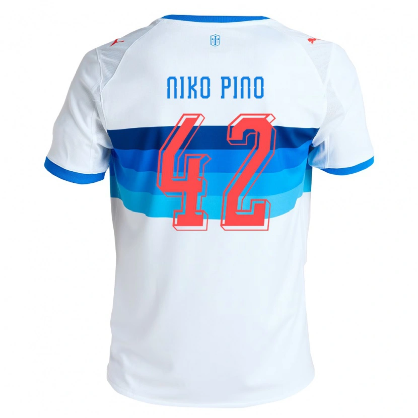 Danxen Kinder Nickolas Pino #42 Weiß Himmelblau Heimtrikot Trikot 2026/27 T-Shirt