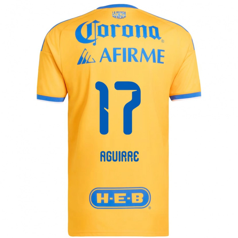 Danxen Kinder Rodrigo Aguirre #17 Gelb Blau Heimtrikot Trikot 2026/27 T-Shirt