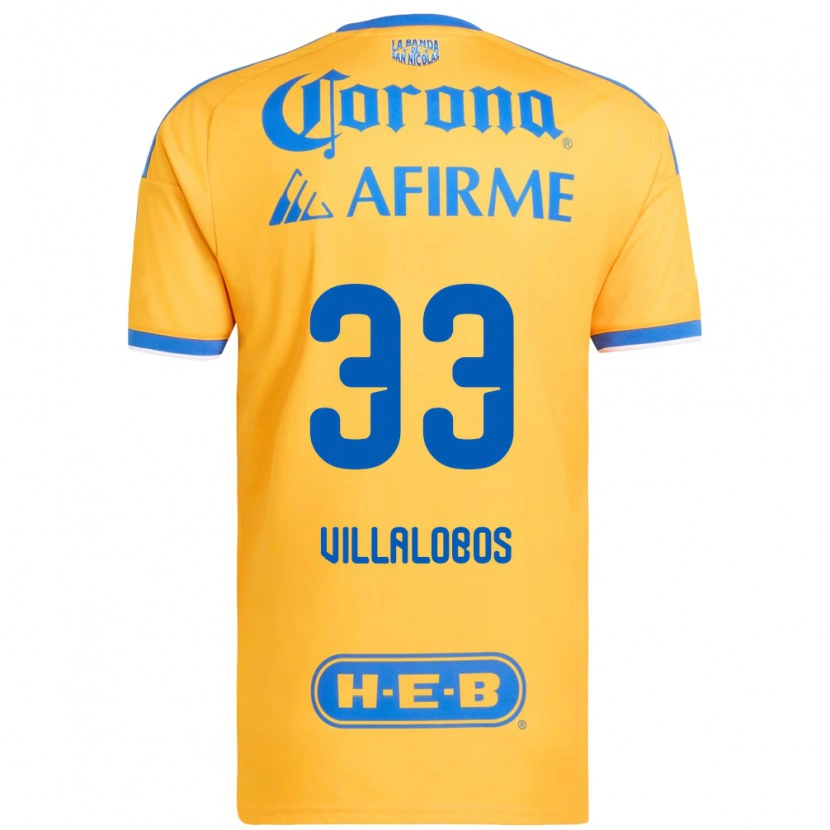 Danxen Kinder Vania Villalobos #33 Gelb Blau Heimtrikot Trikot 2026/27 T-Shirt