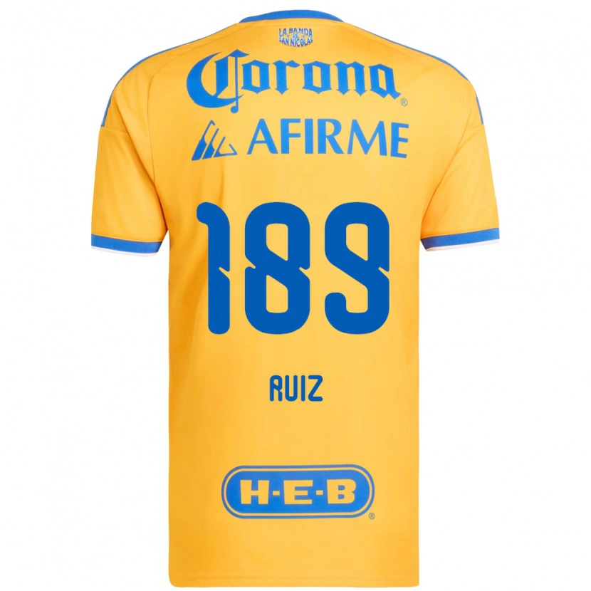 Danxen Kinder Óscar Ruiz #189 Gelb Blau Heimtrikot Trikot 2026/27 T-Shirt