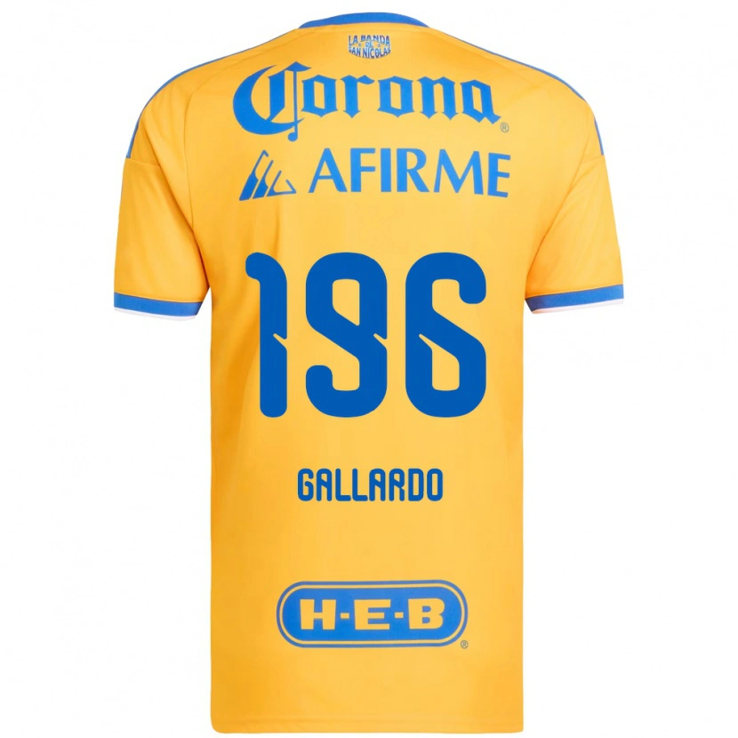 Danxen Kinder Gael Gallardo #196 Gelb Blau Heimtrikot Trikot 2026/27 T-Shirt