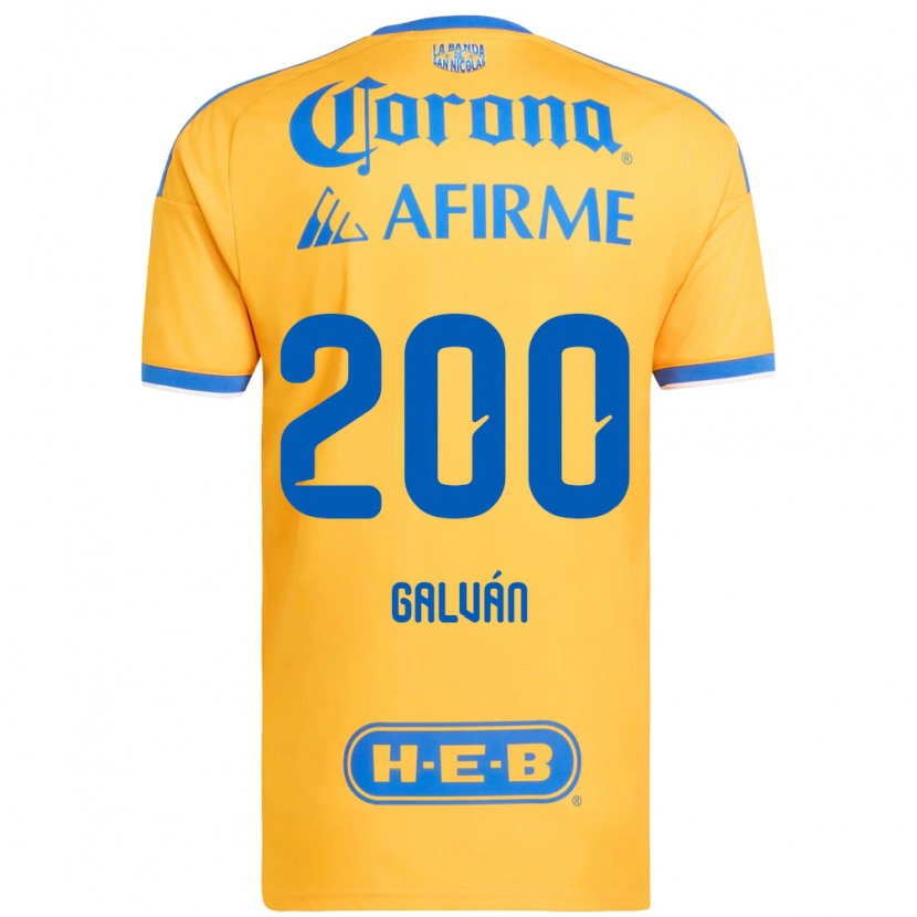 Danxen Kinder Isaias Galván #200 Gelb Blau Heimtrikot Trikot 2026/27 T-Shirt