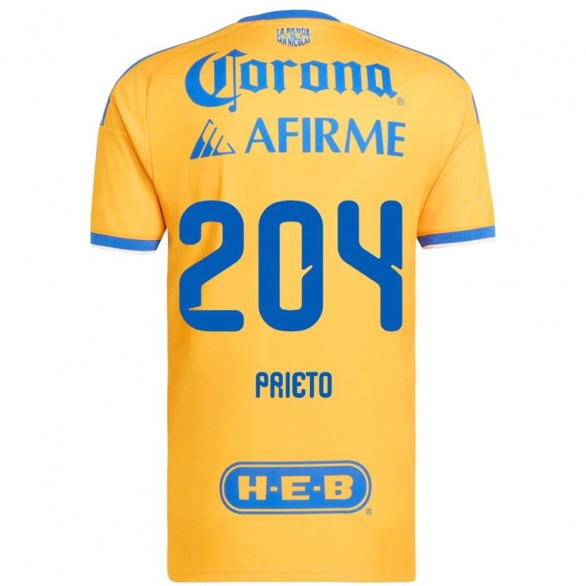 Danxen Kinder Leonel Prieto #204 Gelb Blau Heimtrikot Trikot 2026/27 T-Shirt