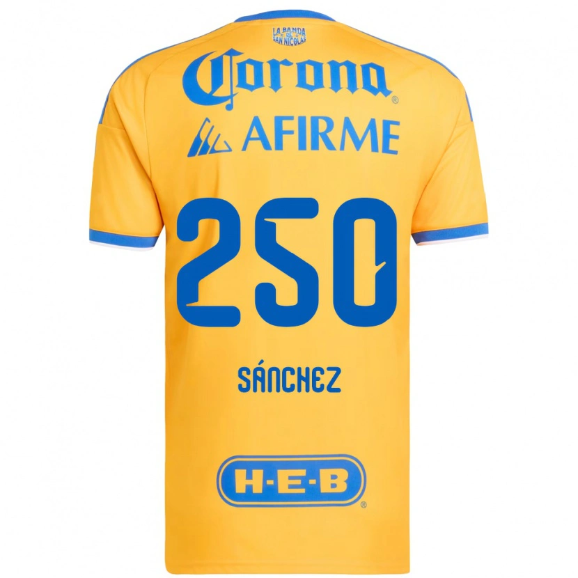 Danxen Kinder Fernando Sánchez #250 Gelb Blau Heimtrikot Trikot 2026/27 T-Shirt