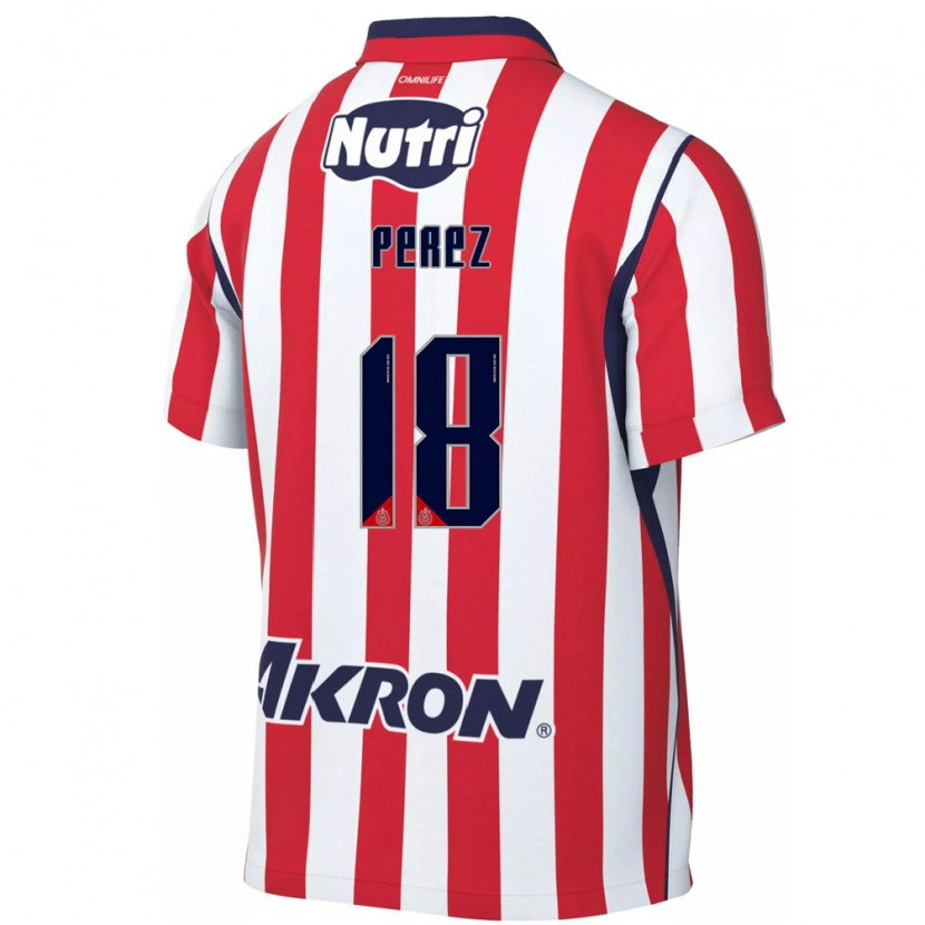 Danxen Kinder Jonathan Pérez #18 Rot Weiß Heimtrikot Trikot 2026/27 T-Shirt
