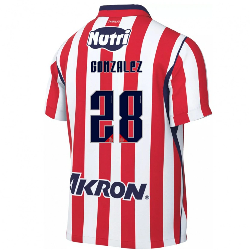 Danxen Kinder Fernando González #28 Rot Weiß Heimtrikot Trikot 2026/27 T-Shirt
