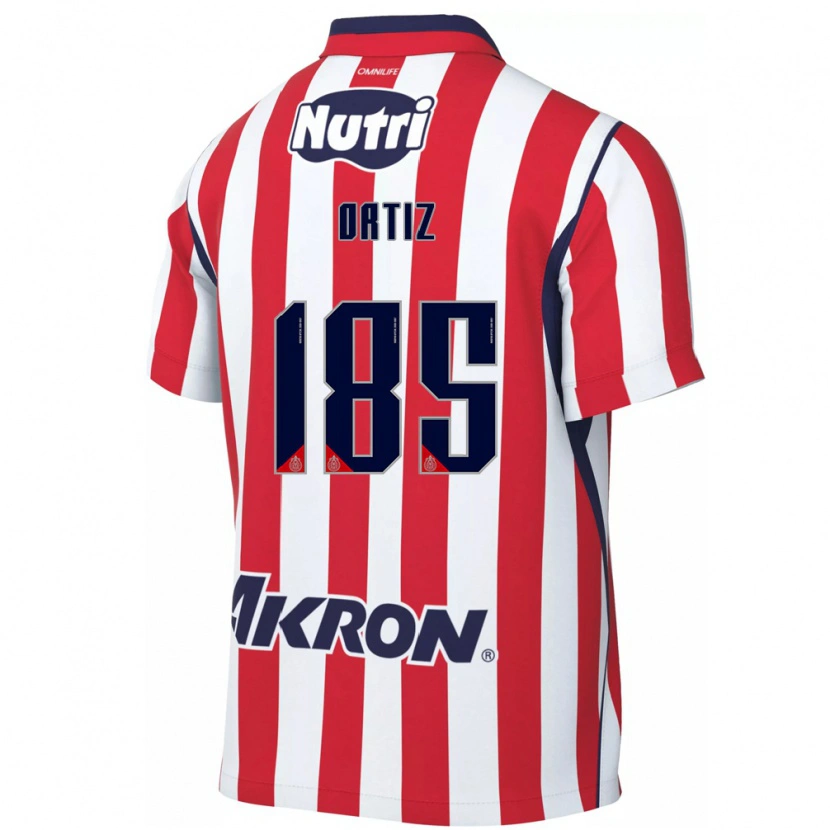 Danxen Kinder Gibrán Ortiz #185 Rot Weiß Heimtrikot Trikot 2026/27 T-Shirt