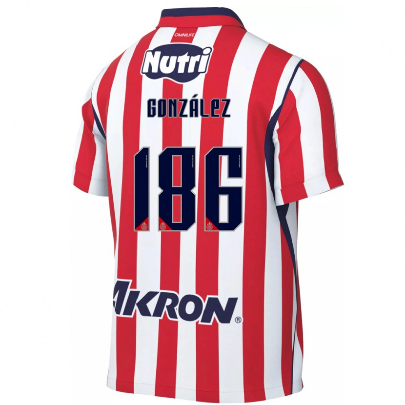 Danxen Kinder Diego González #186 Rot Weiß Heimtrikot Trikot 2026/27 T-Shirt