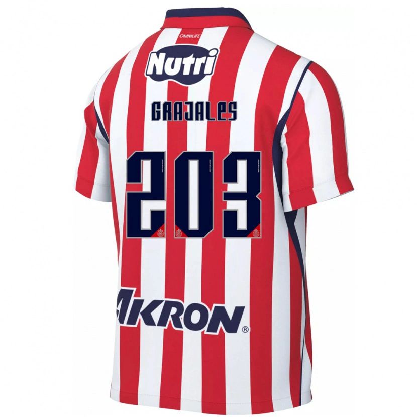 Danxen Kinder Jhonnatan Grajales #203 Rot Weiß Heimtrikot Trikot 2026/27 T-Shirt