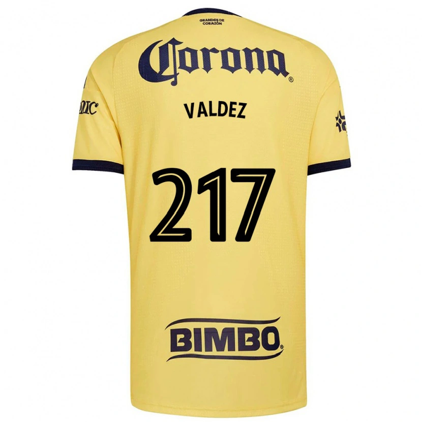 Danxen Kinder Víctor Valdez #217 Gelb Rot Schwarz Heimtrikot Trikot 2026/27 T-Shirt