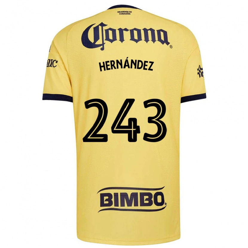 Danxen Kinder Eduardo Hernández #243 Gelb Rot Schwarz Heimtrikot Trikot 2026/27 T-Shirt