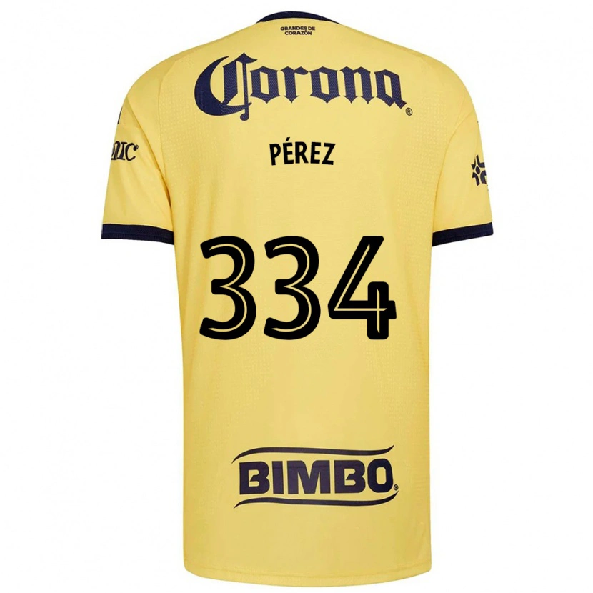 Danxen Kinder Diego Pérez #334 Gelb Rot Schwarz Heimtrikot Trikot 2026/27 T-Shirt