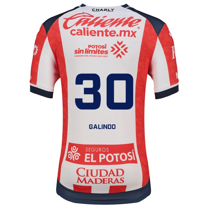 Danxen Kinder Benjamín Galindo #30 Rot Weiß Schwarz Heimtrikot Trikot 2026/27 T-Shirt