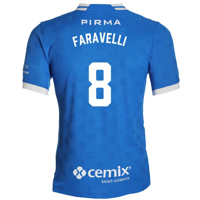 Danxen Kinder Lorenzo Faravelli #8 Blau Weiß Rot Heimtrikot Trikot 2026/27 T-Shirt