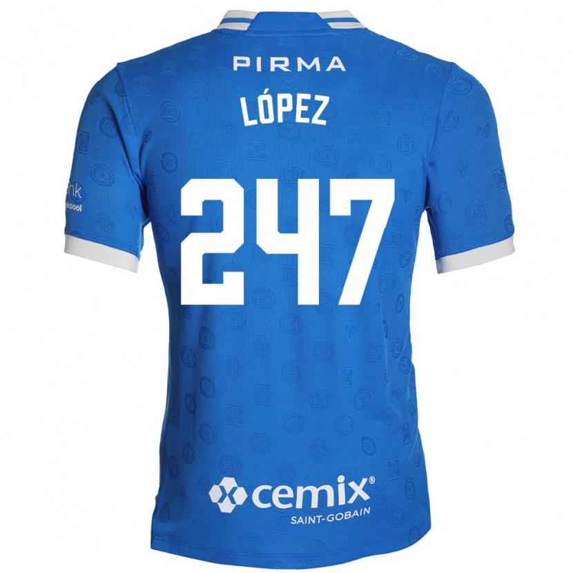 Danxen Kinder Santiago López #247 Blau Weiß Rot Heimtrikot Trikot 2026/27 T-Shirt