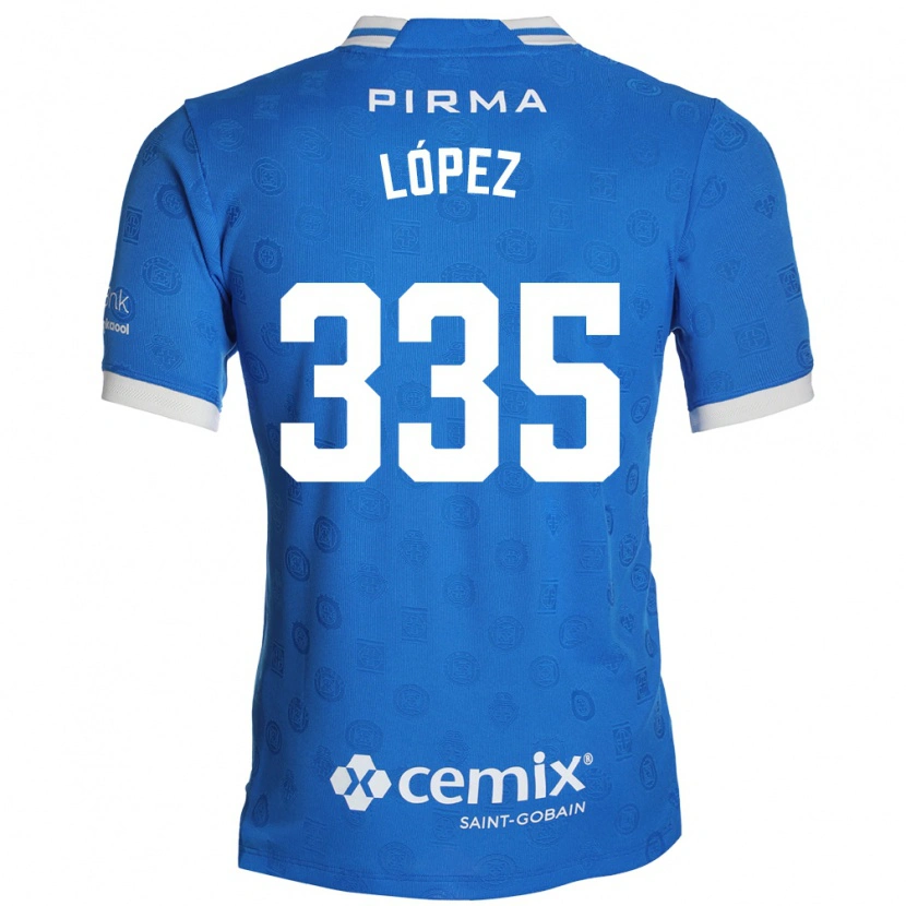 Danxen Kinder Alfredo López #335 Blau Weiß Rot Heimtrikot Trikot 2026/27 T-Shirt