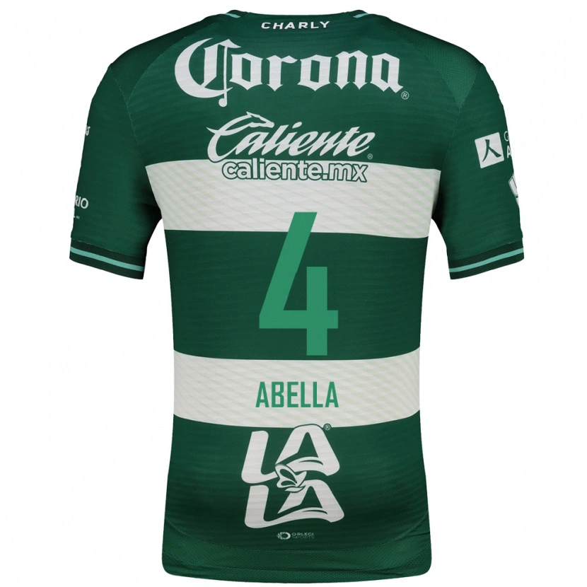 Danxen Kinder José Abella #4 Grün Weiß Heimtrikot Trikot 2026/27 T-Shirt
