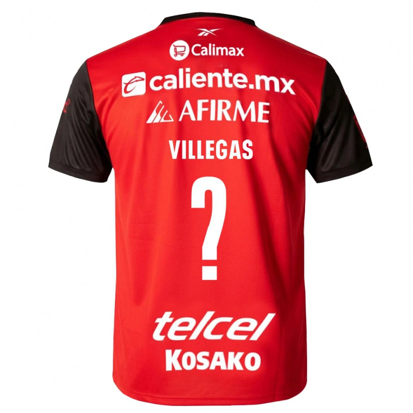 Danxen Kinder Óscar Villegas #0 Schwarz Rot Heimtrikot Trikot 2026/27 T-Shirt