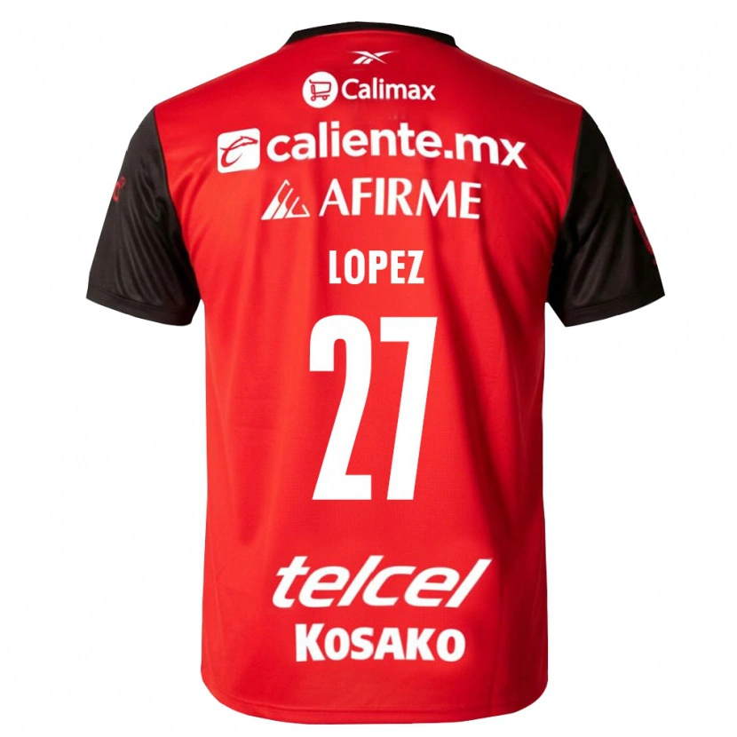 Danxen Kinder Victoria Lopez #27 Schwarz Rot Heimtrikot Trikot 2026/27 T-Shirt