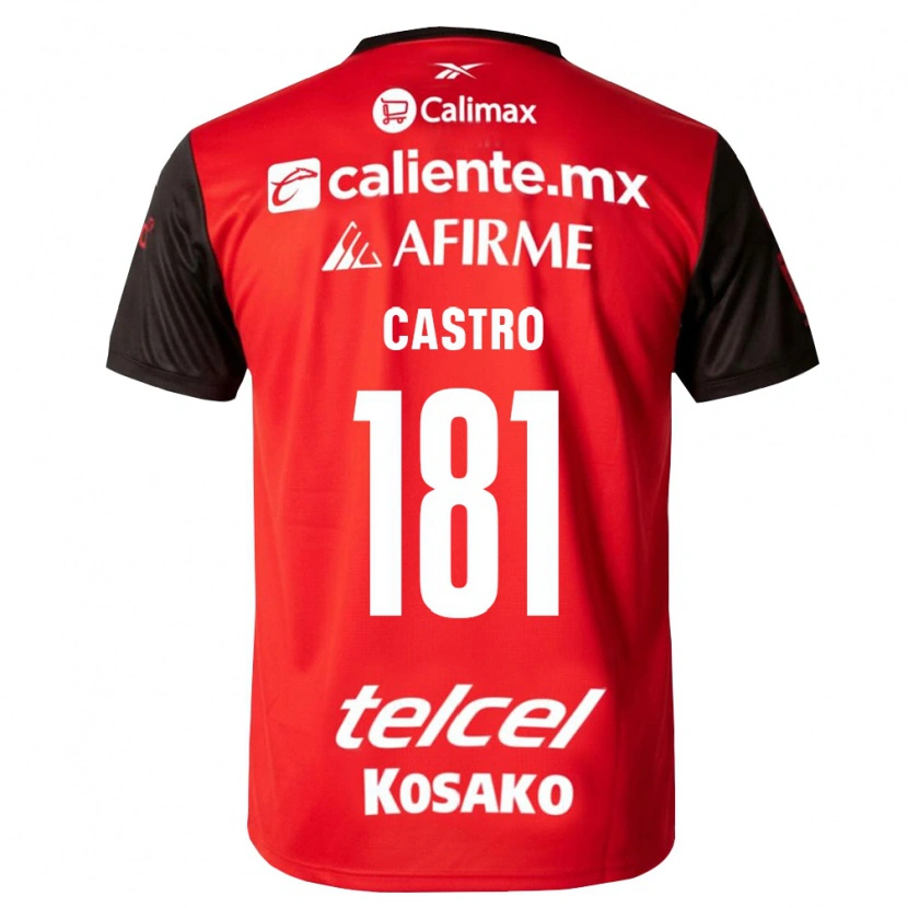 Danxen Kinder José Castro #181 Schwarz Rot Heimtrikot Trikot 2026/27 T-Shirt