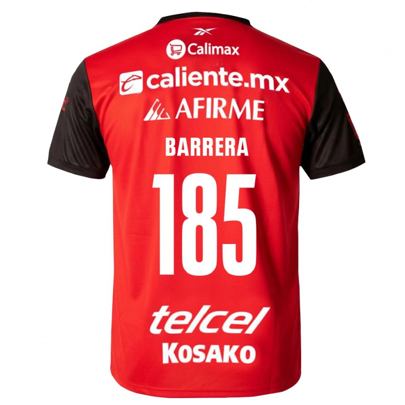Danxen Kinder Geonathan Barrera #185 Schwarz Rot Heimtrikot Trikot 2026/27 T-Shirt