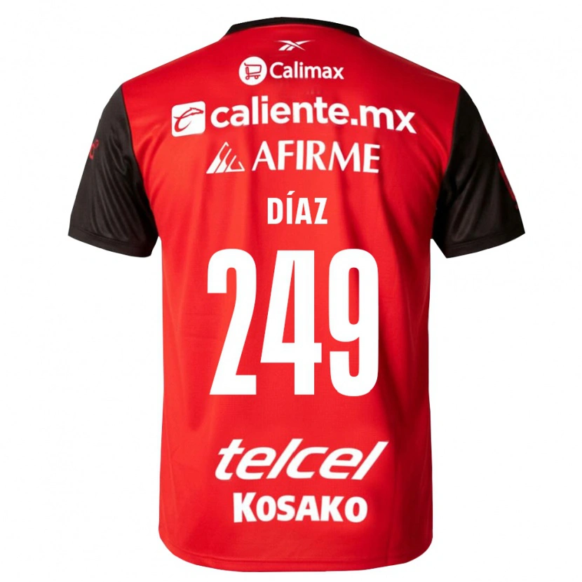 Danxen Kinder Santiago Díaz #249 Schwarz Rot Heimtrikot Trikot 2026/27 T-Shirt