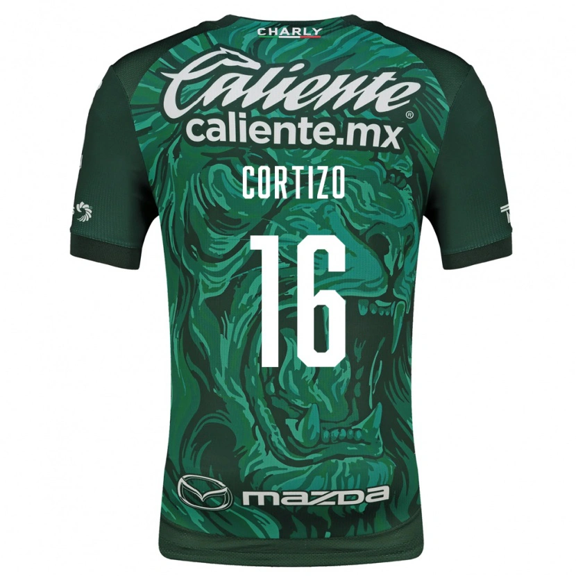 Danxen Kinder Jordi Cortizo #16 Grün Schwarz Heimtrikot Trikot 2026/27 T-Shirt