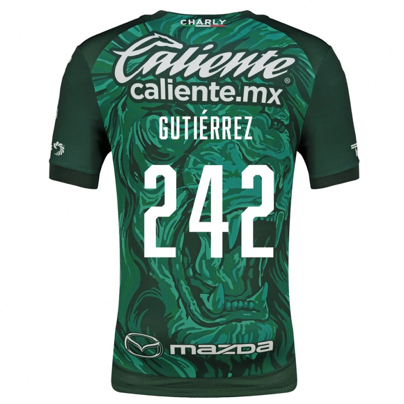 Danxen Kinder Daniel Gutiérrez #242 Grün Schwarz Heimtrikot Trikot 2026/27 T-Shirt
