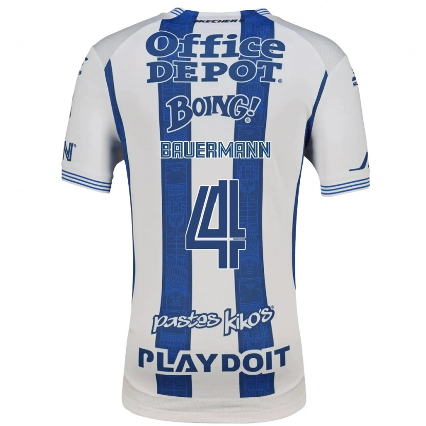 Danxen Kinder Eduardo Bauermann #4 Weiß Marineblau Heimtrikot Trikot 2026/27 T-Shirt