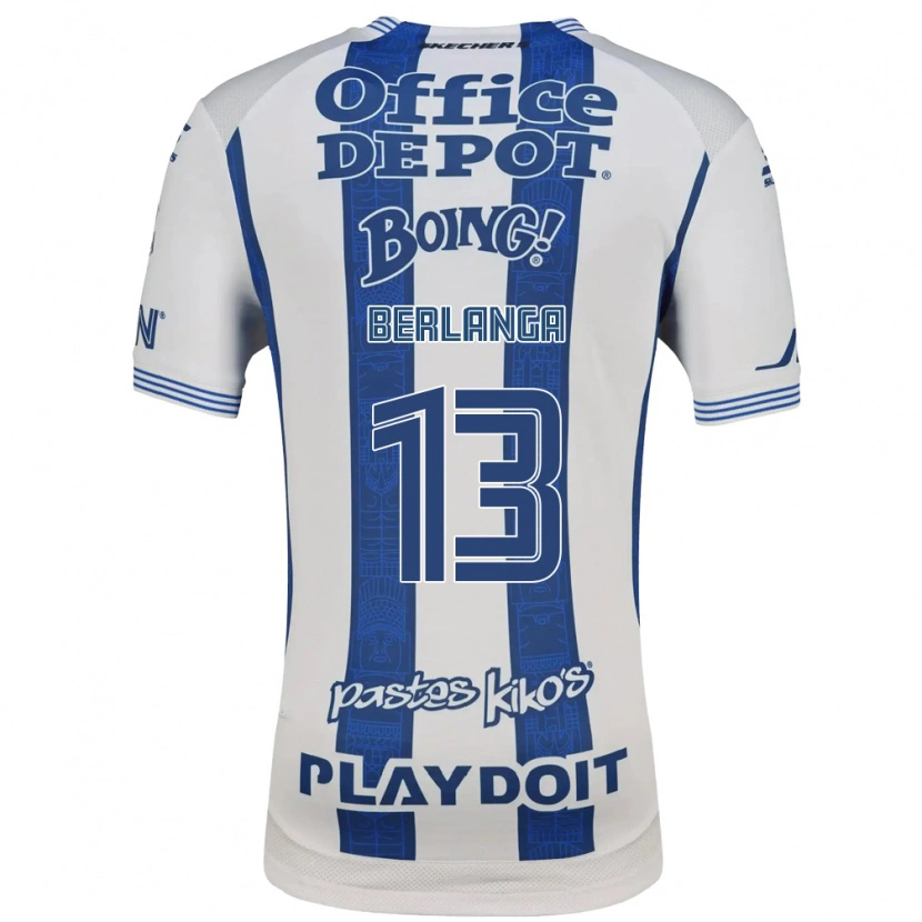 Danxen Kinder Jorge Berlanga #13 Weiß Marineblau Heimtrikot Trikot 2026/27 T-Shirt