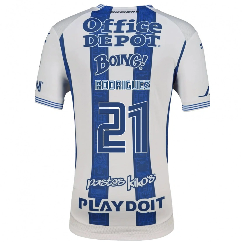 Danxen Kinder Valentín Rodríguez #21 Weiß Marineblau Heimtrikot Trikot 2026/27 T-Shirt