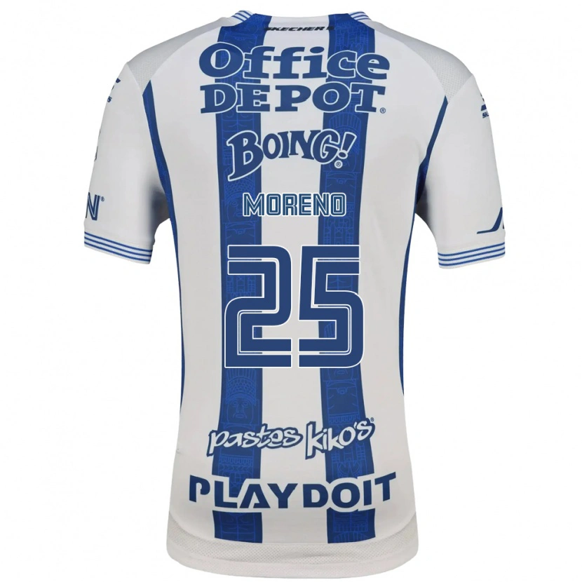Danxen Kinder Carlos Moreno #25 Weiß Marineblau Heimtrikot Trikot 2026/27 T-Shirt