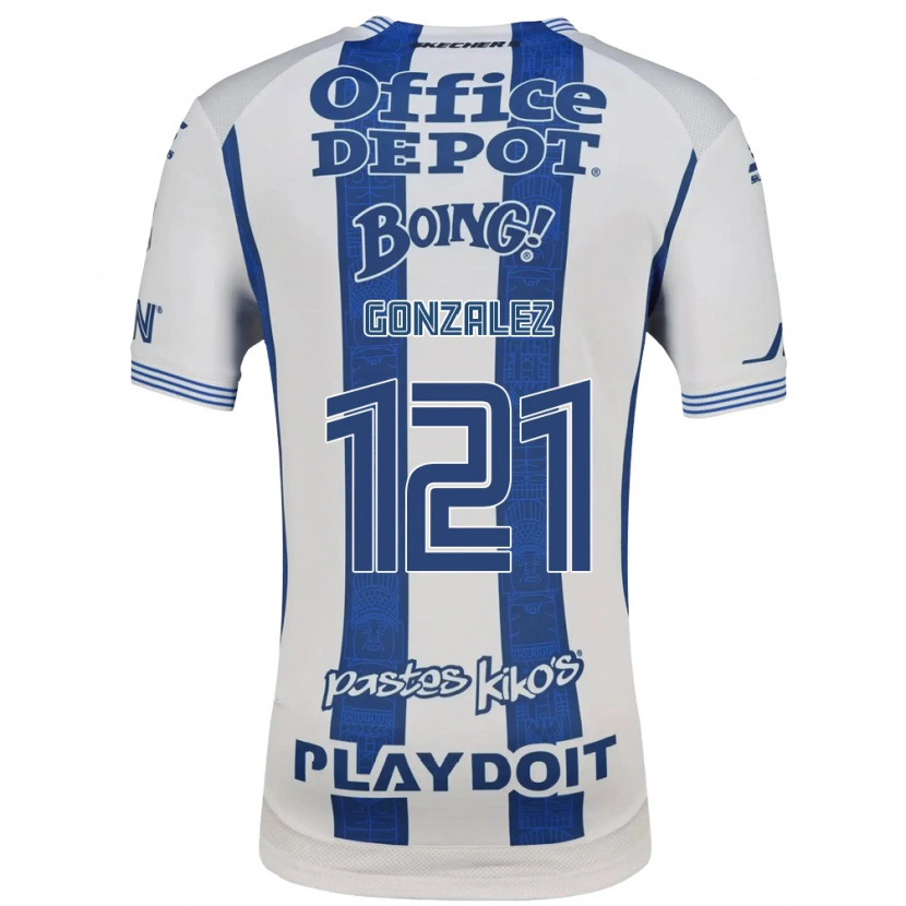 Danxen Kinder Cristian González #121 Weiß Marineblau Heimtrikot Trikot 2026/27 T-Shirt
