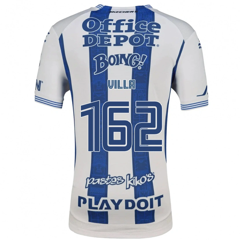 Danxen Kinder Adrián Villa #162 Weiß Marineblau Heimtrikot Trikot 2026/27 T-Shirt
