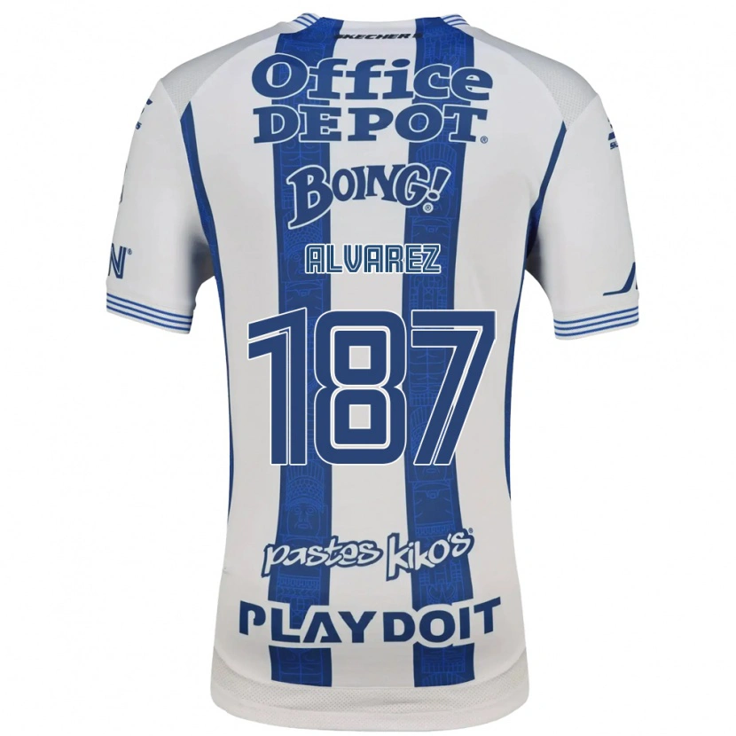 Danxen Kinder Gael Álvarez #187 Weiß Marineblau Heimtrikot Trikot 2026/27 T-Shirt