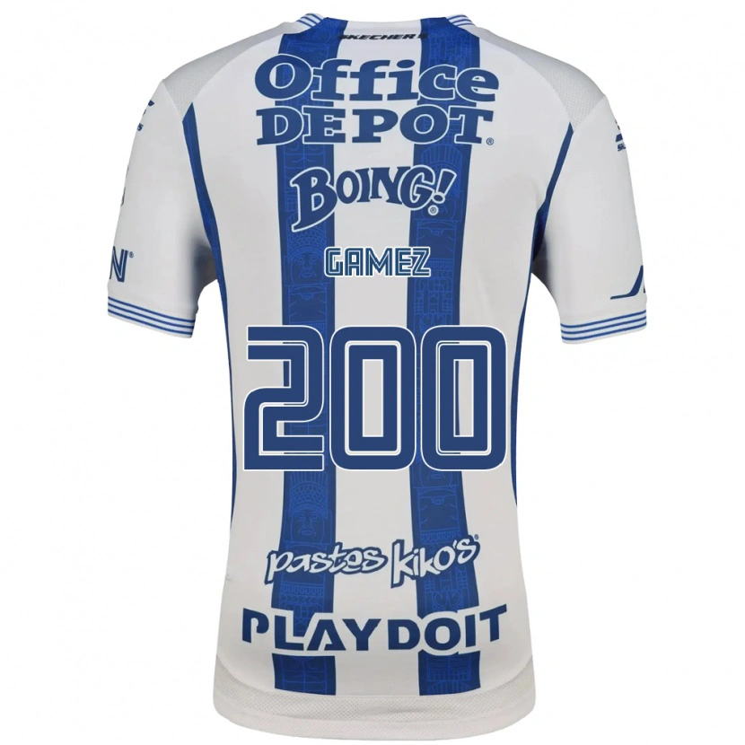 Danxen Kinder Sergio Gámez #200 Weiß Marineblau Heimtrikot Trikot 2026/27 T-Shirt