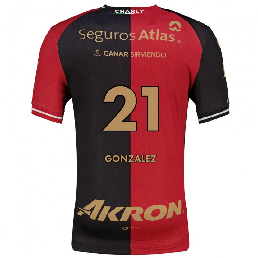 Danxen Kinder Sarahí González #21 Rot Schwarz Braun Heimtrikot Trikot 2026/27 T-Shirt
