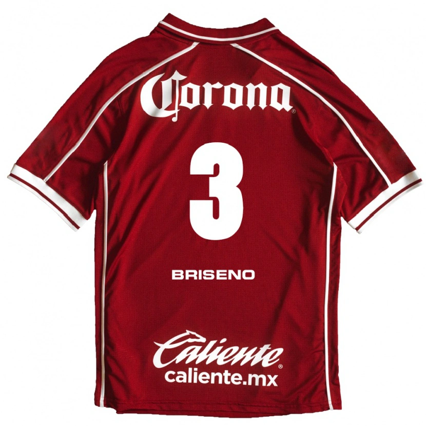 Danxen Kinder Antonio Briseño #3 Weiß Rot Heimtrikot Trikot 2026/27 T-Shirt