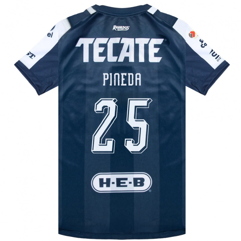 Danxen Kinder Orbelín Pineda #25 Tintenblau Weiß Rot Heimtrikot Trikot 2026/27 T-Shirt