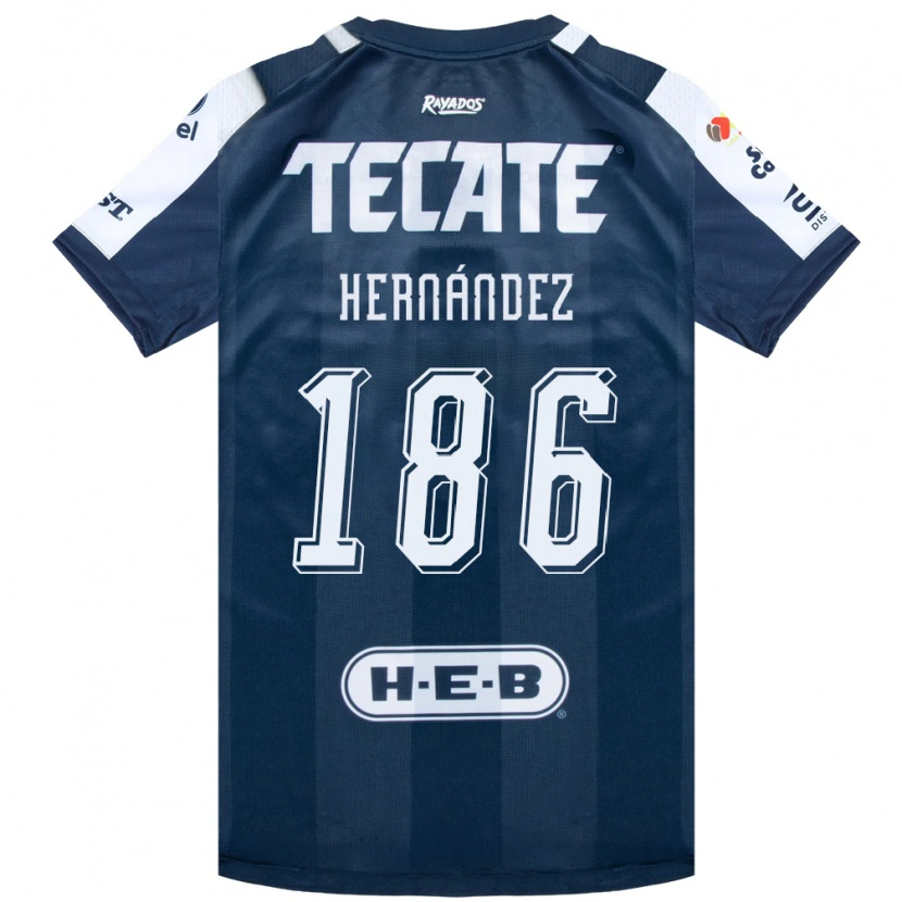 Danxen Kinder Sebastián Hernández #186 Tintenblau Weiß Rot Heimtrikot Trikot 2026/27 T-Shirt